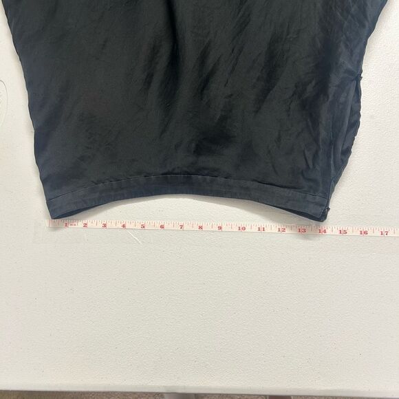 St. John Evening Black 100% Silk Bias Cut Skirt Size 6 Formal Midi Quiet Luxury - Picture 9 of 11